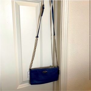 COACH blue crossbody purse